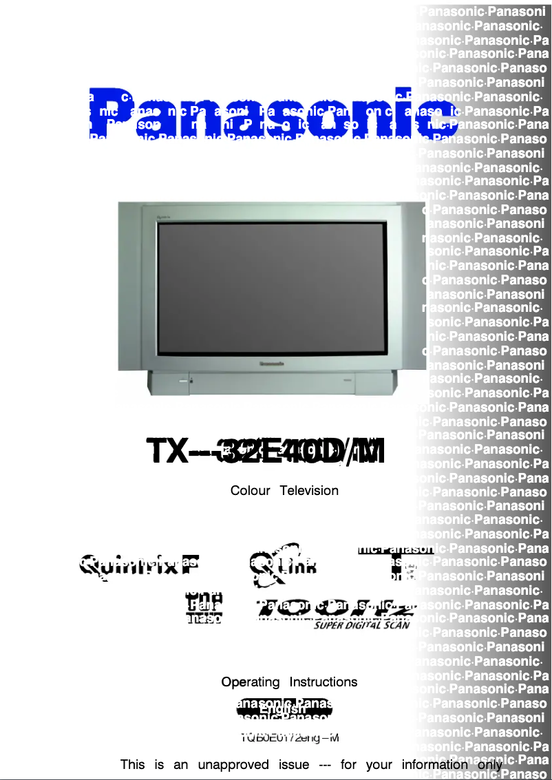Página 1 del manual Manual de usuario Panasonic TX-32E40DM