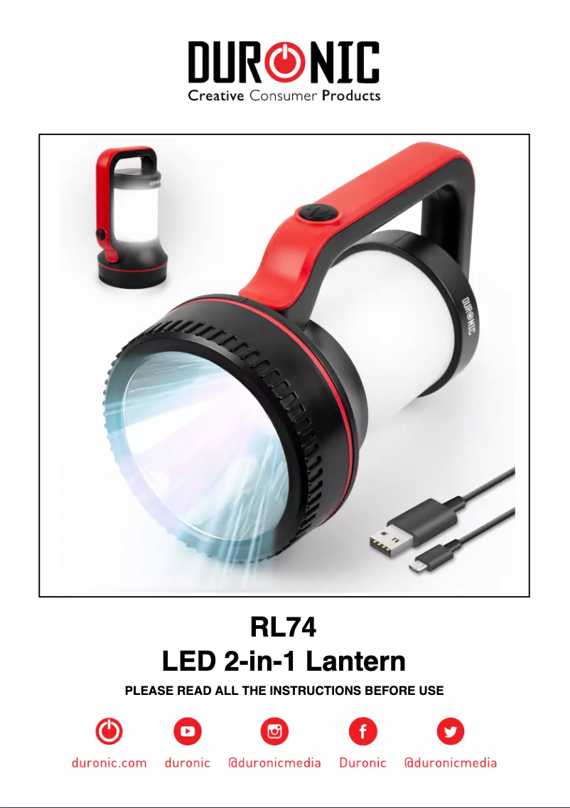 Image de la première page du manuel de l'appareil RL74