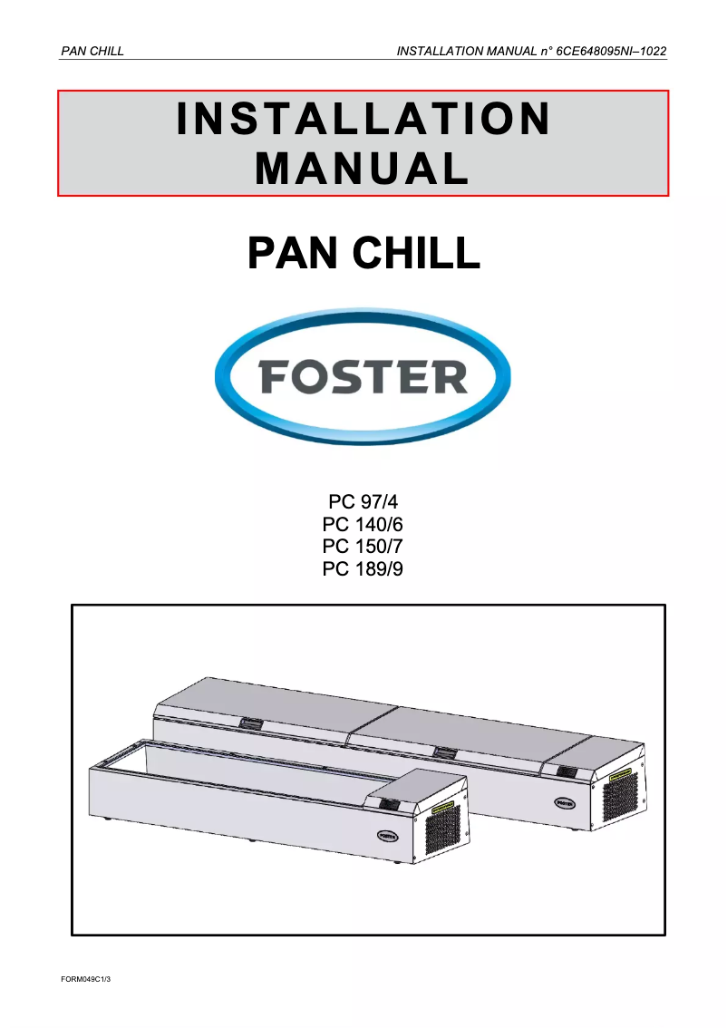 Page n°1 - Manuel utilisateur Foster PC97/4