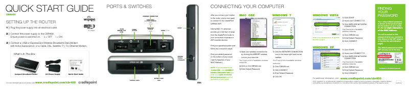 Image de la première page du manuel de l'appareil CBR400