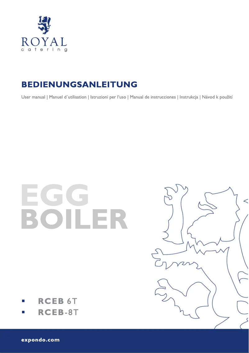 Page n°1 - Manuel utilisateur Royal Catering RCEB-8T