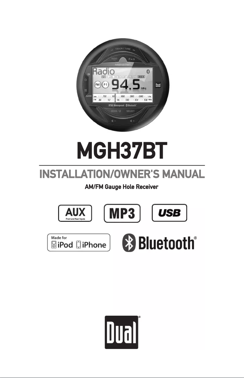 Page 1 de la notice Manuel utilisateur Dual MGH37BT