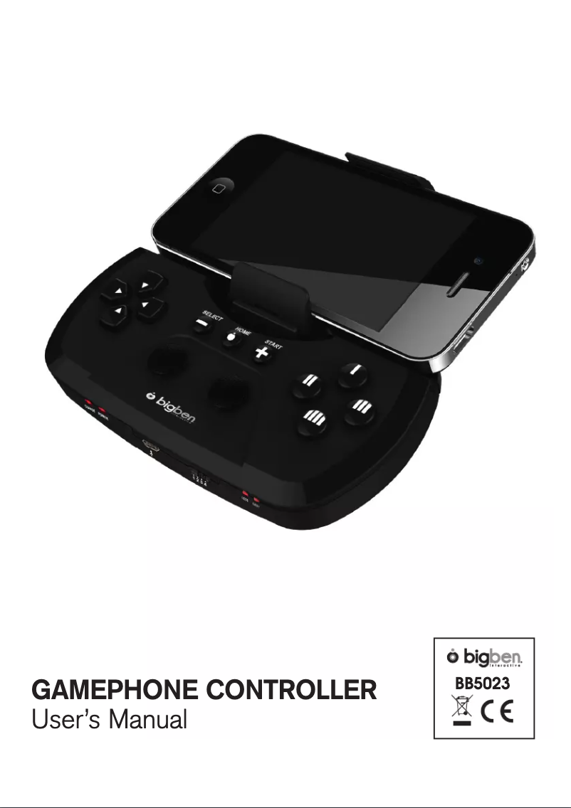 Page 1 de la notice Manuel utilisateur Bigben Interactive Gamephone Controller