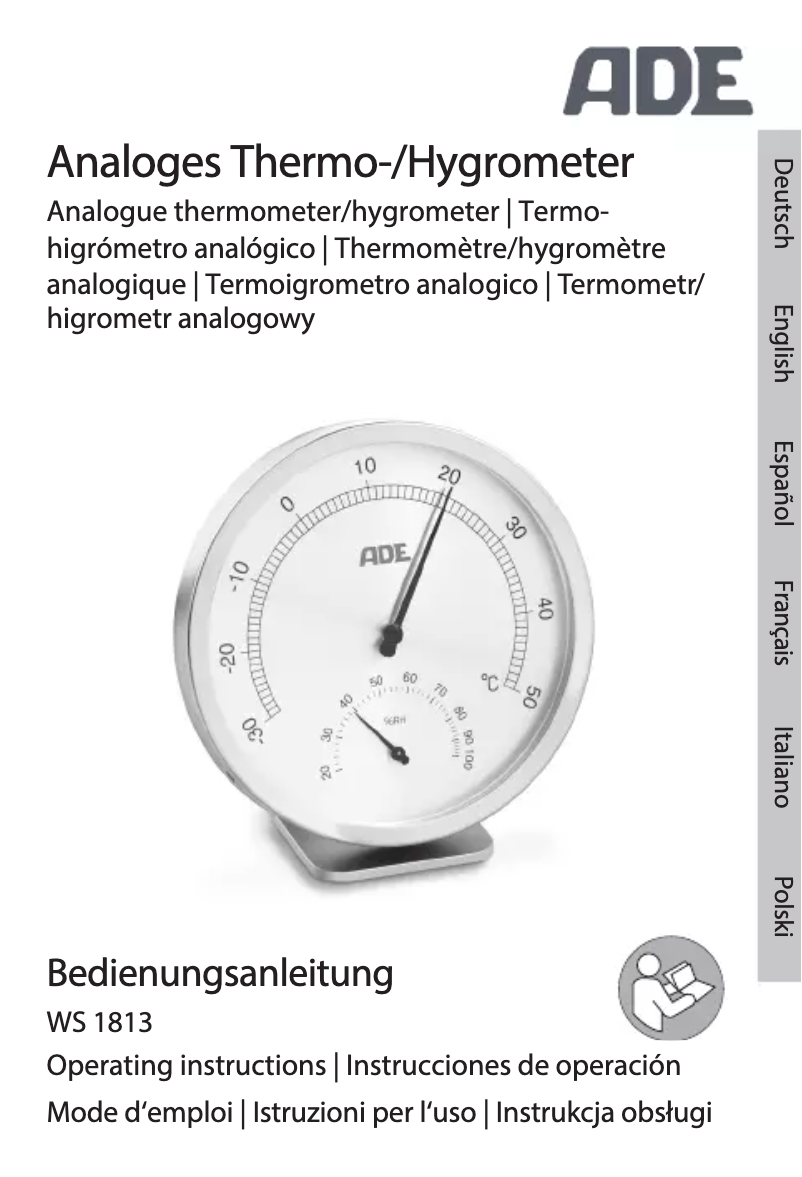 Image de la première page du manuel de l'appareil WS 1813