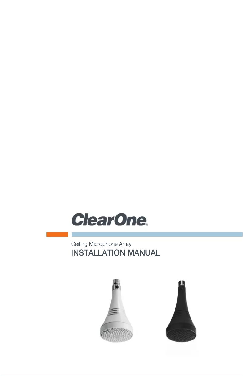 Page n°1 - Guide d'installation ClearOne Ceiling Microphone Array