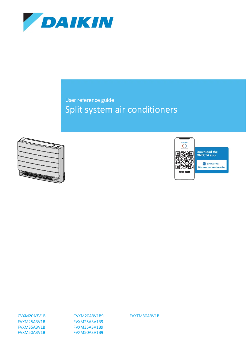 Page n°1 - Manuel utilisateur Daikin FVXM50A3V1B9
