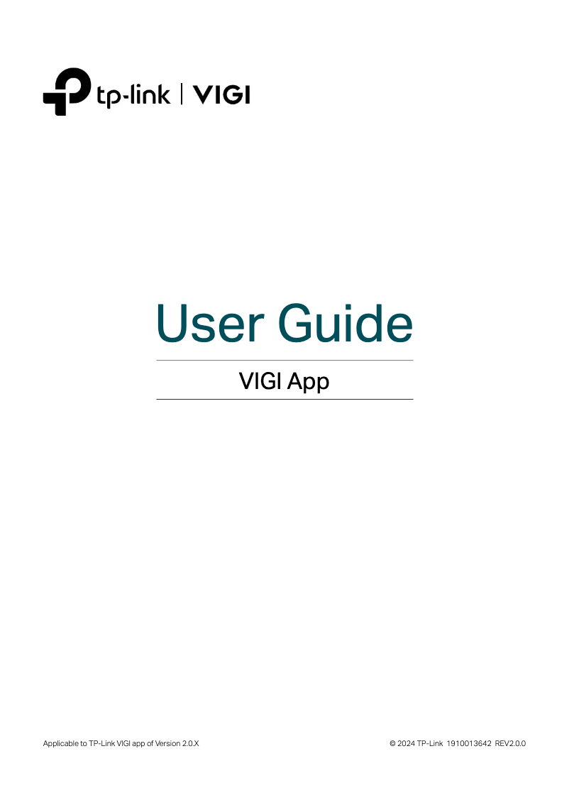 Page n°1 - Manuel utilisateur TP-Link VIGI NK8MP-T6425-2T
