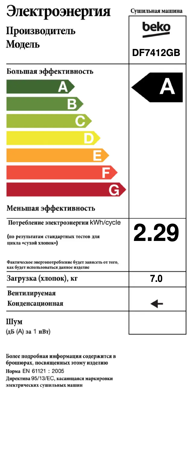 Page 1 de la notice Manuel utilisateur Beko DF7412GB