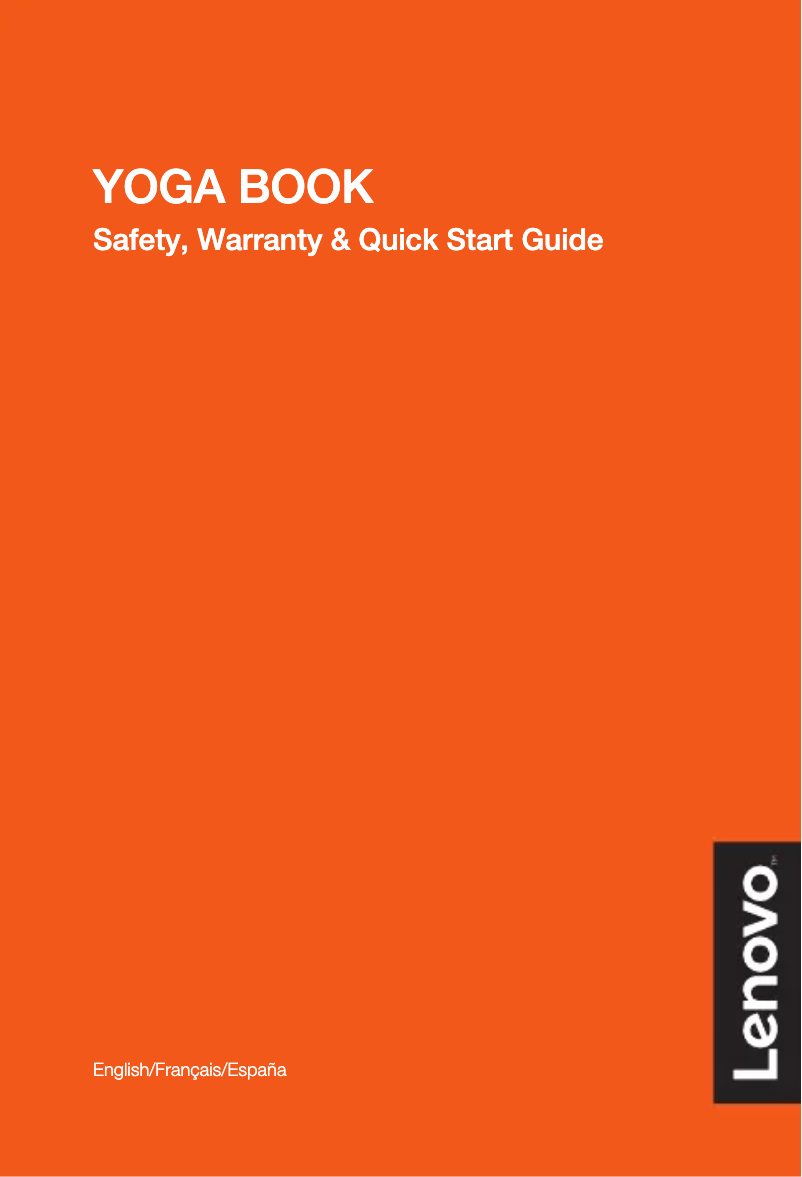 Página 1 del manual Manual de usuario Lenovo Yoga Book