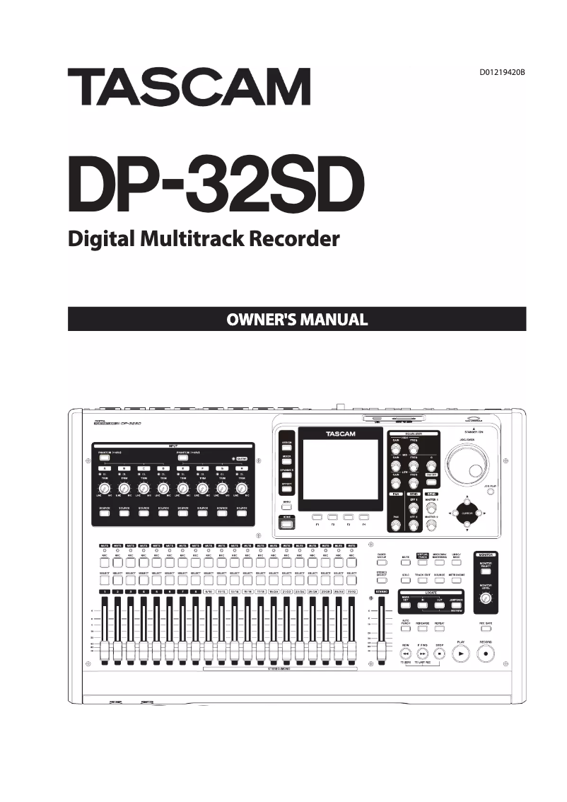 Image de la première page du manuel de l'appareil DP-32SD