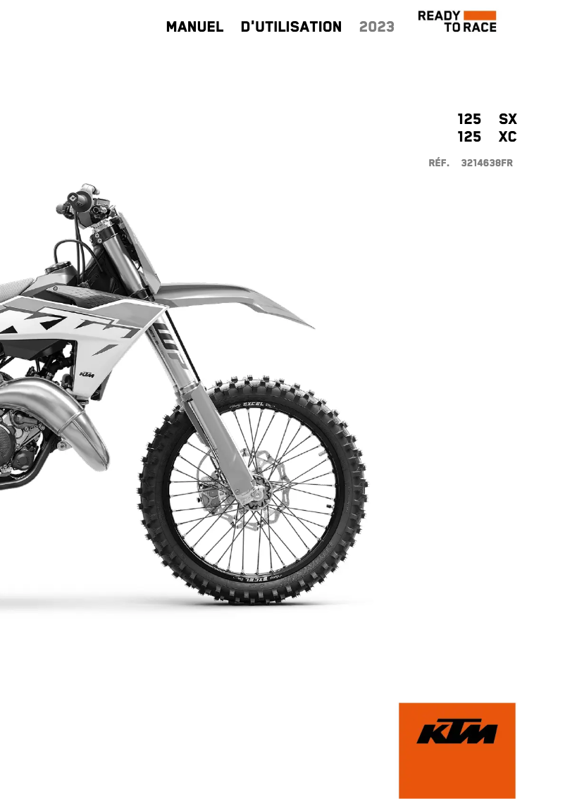 Page 1 de la notice Manuel utilisateur KTM 125 XC (2023)