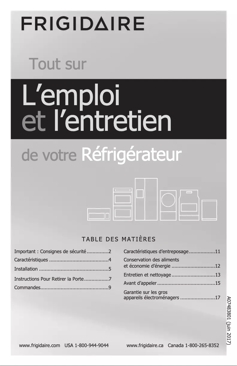 Image de la première page du manuel de l'appareil FFBN1721TV