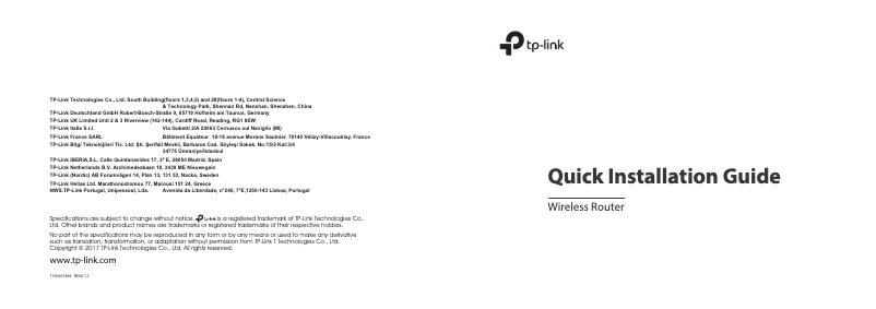 Page 1 de la notice Manuel utilisateur TP-Link Archer C2 V3