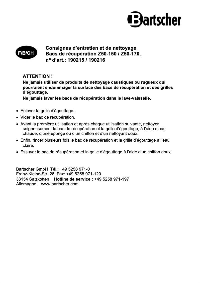 Image de la première page du manuel de l'appareil Z50-170