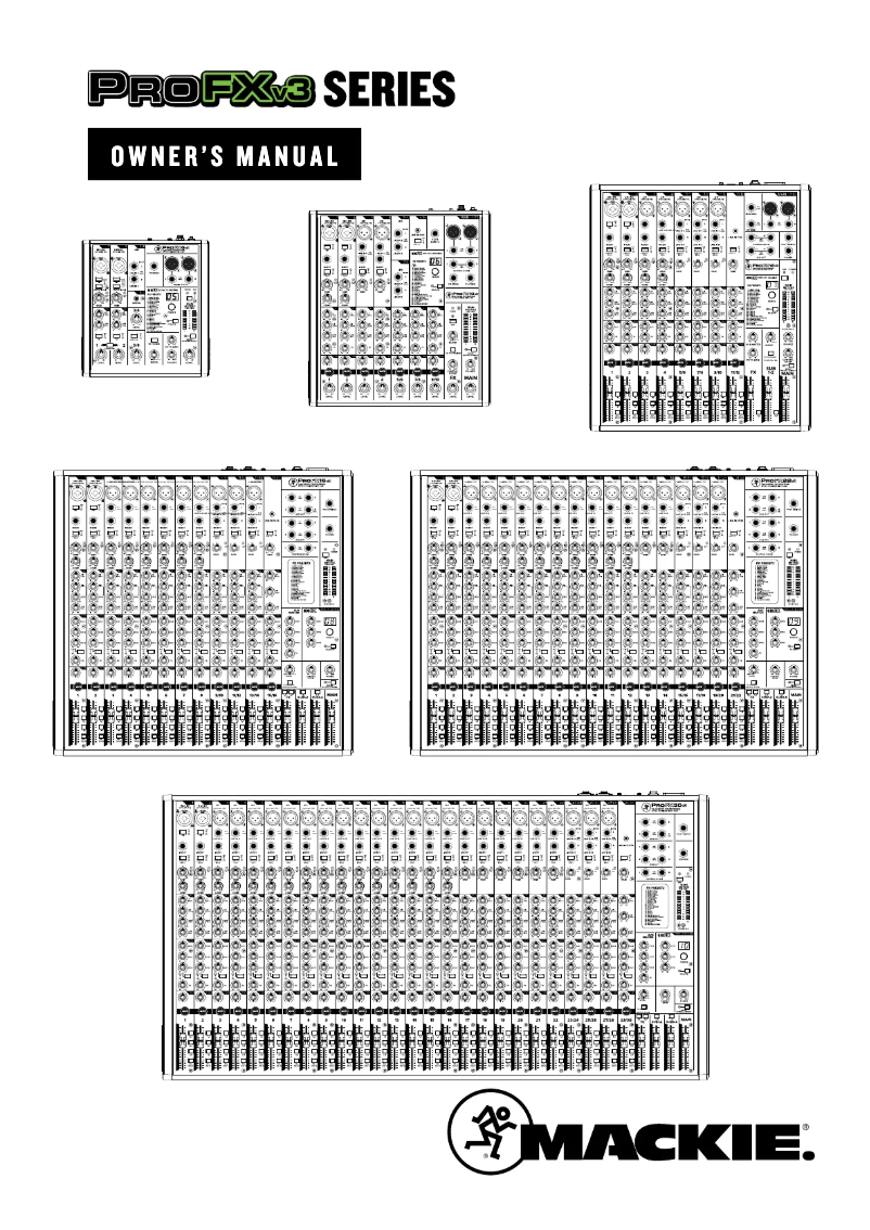 Image de la première page du manuel de l'appareil ProFX12v3