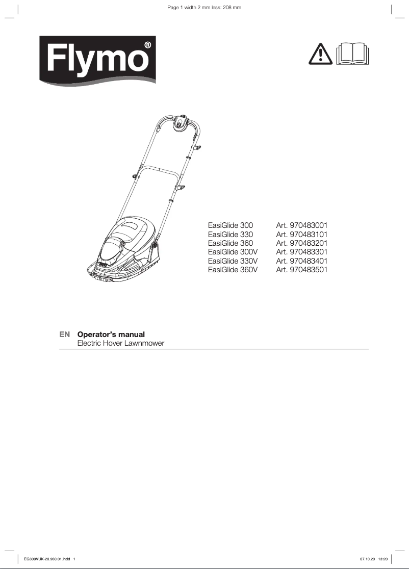 Page 1 de la notice Manuel utilisateur Flymo EasiGlide 360