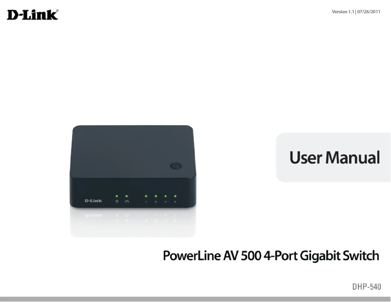 Page n°1 - Manuel utilisateur D-Link DHP-540
