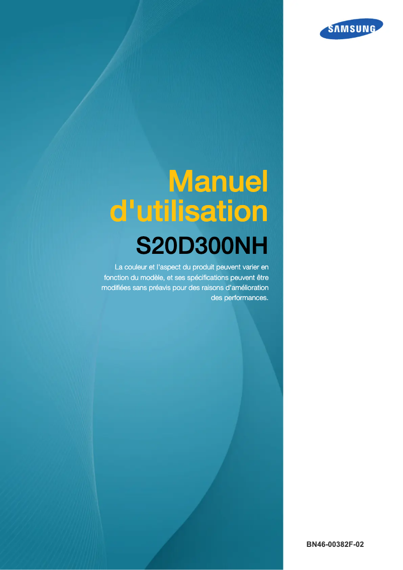 Image de la première page du manuel de l'appareil S20D300NH