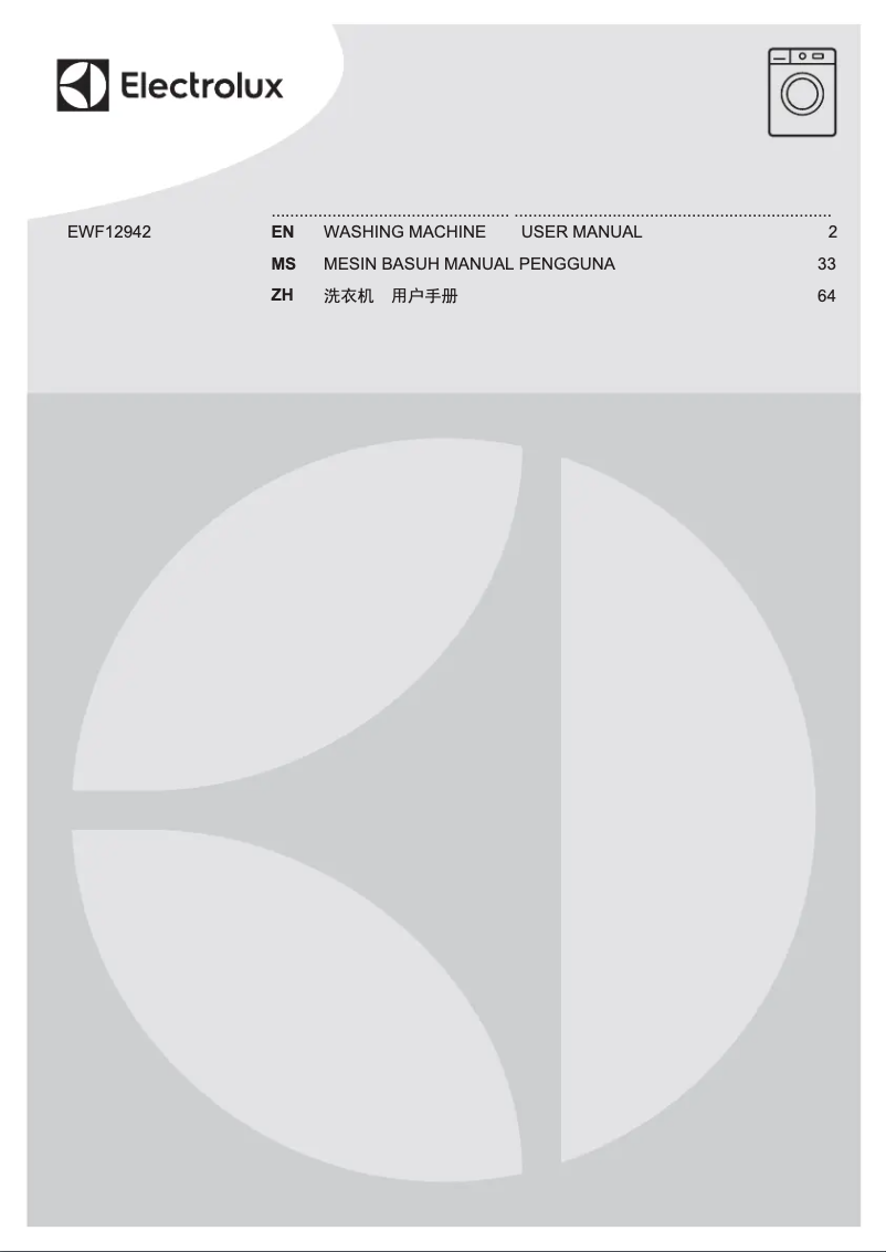 Page n°1 - Manuel utilisateur Electrolux EWF12942