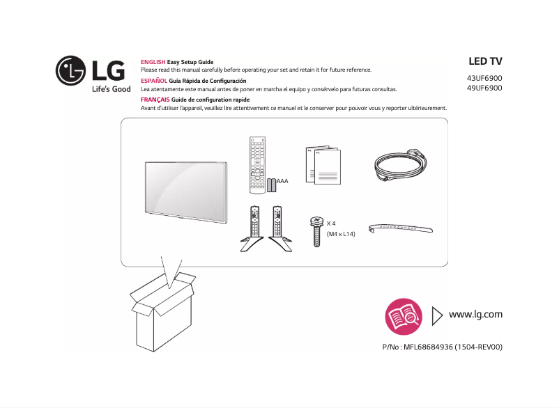 Página 1 del manual Manual de usuario LG 49UF6900