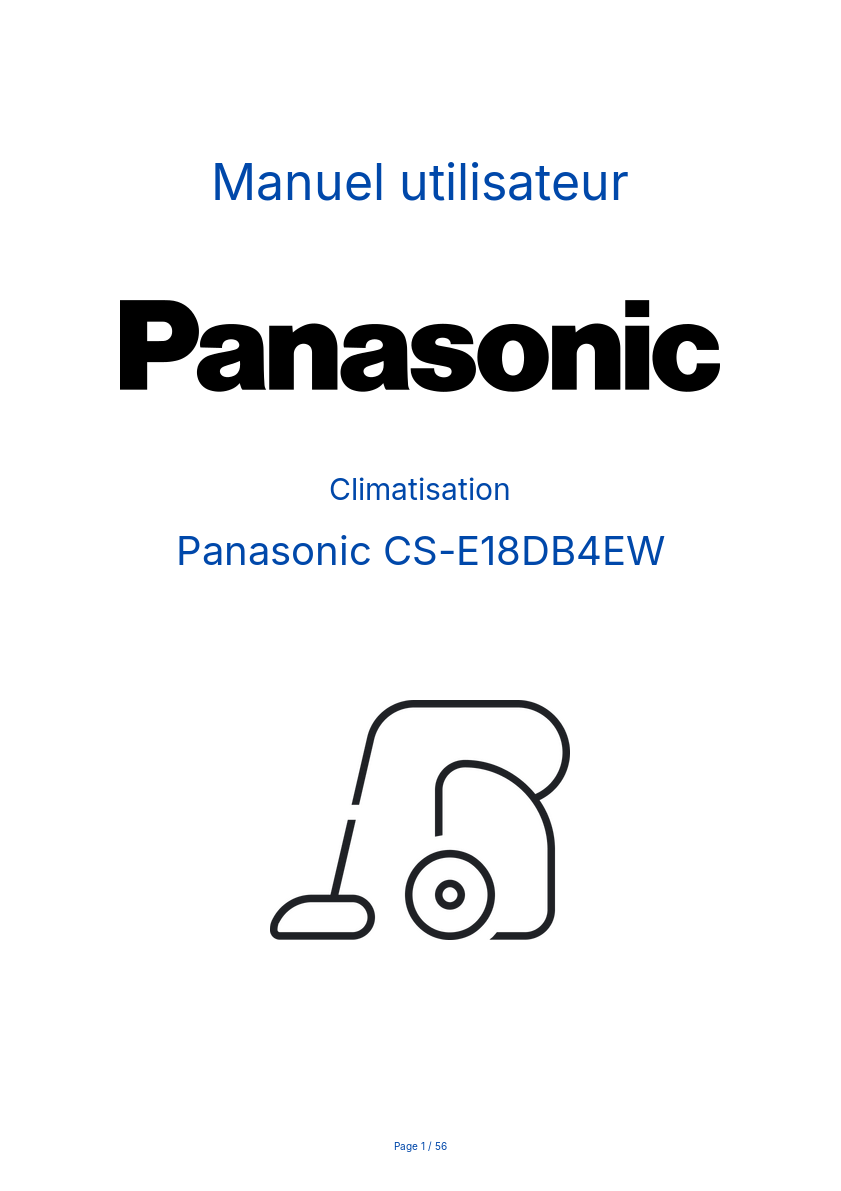 Image de la première page du manuel de l'appareil CS-E18DB4EW