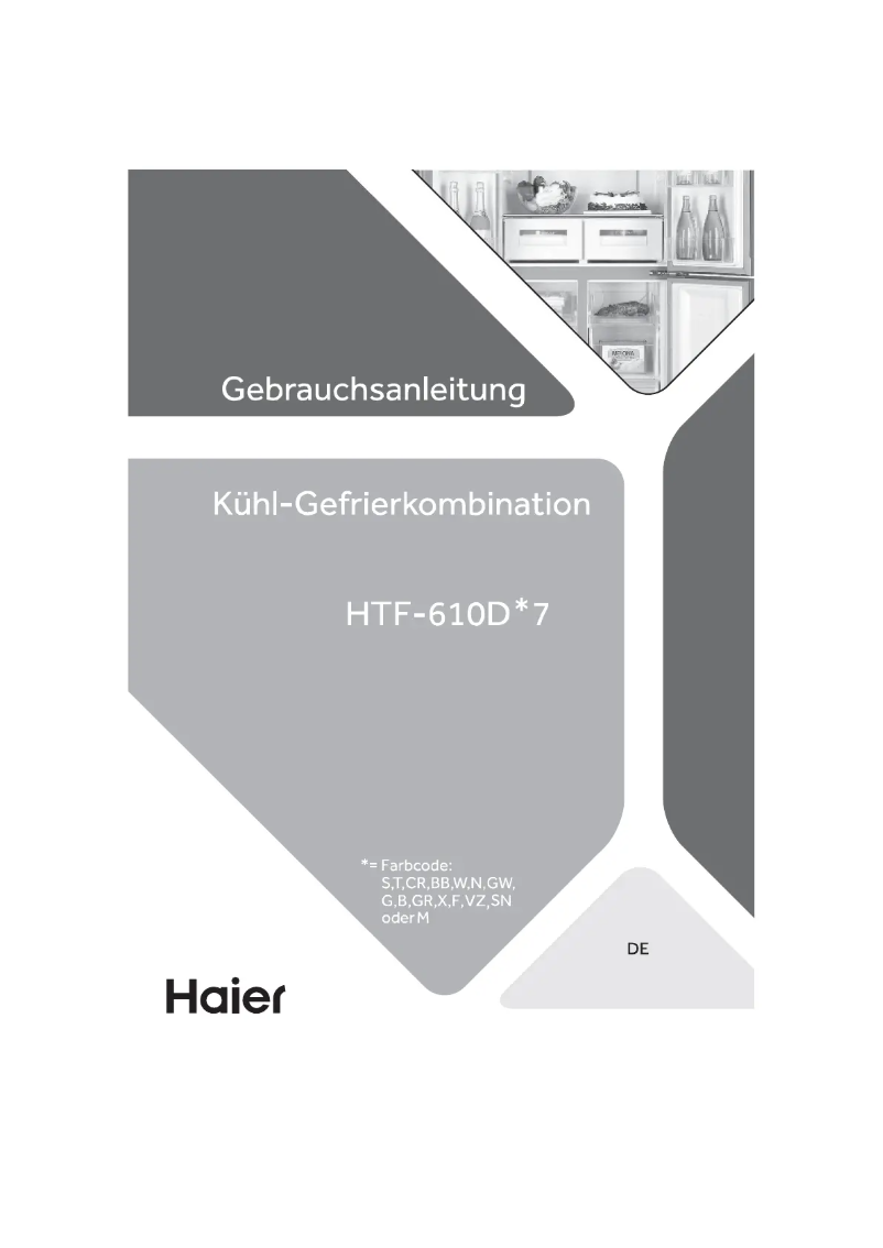 Page n°1 - Manuel utilisateur Haier HTF-610DCR7