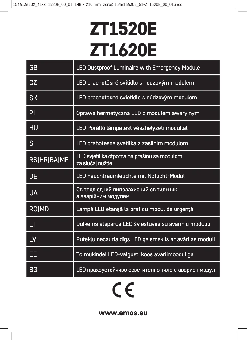 Page 1 de la notice Manuel utilisateur Emos ZT1520E