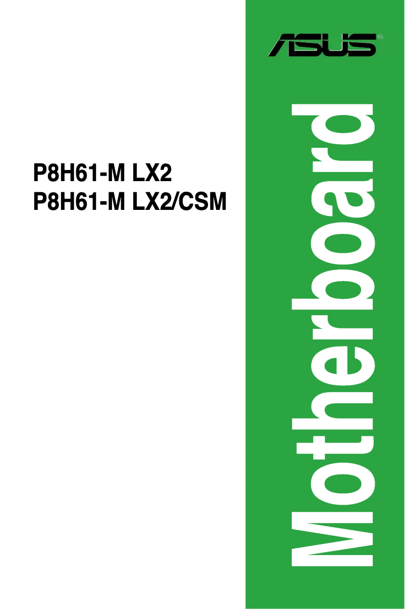 Page 1 de la notice Manuel utilisateur Asus P8H61-M LX2