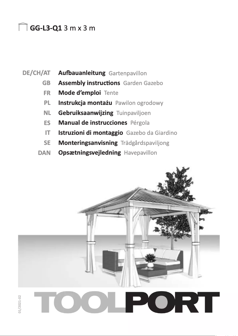 Page 1 de la notice Manuel utilisateur TOOLPORT GG-L3-Q1