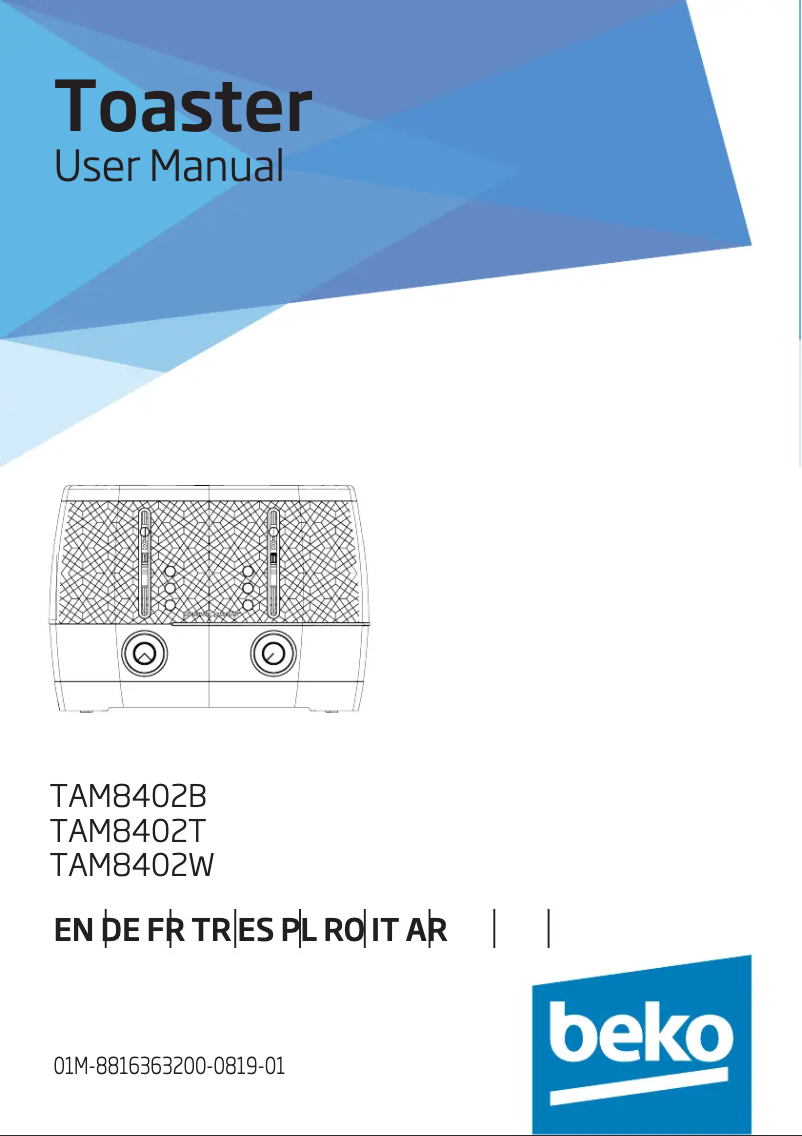 Image de la première page du manuel de l'appareil TAM8402T