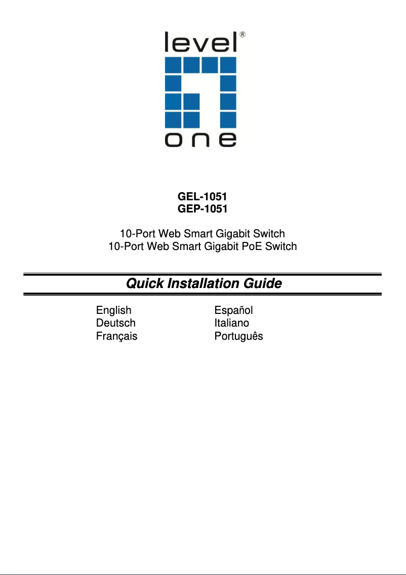 Page n°1 - Manuel utilisateur LevelOne GEP-1051