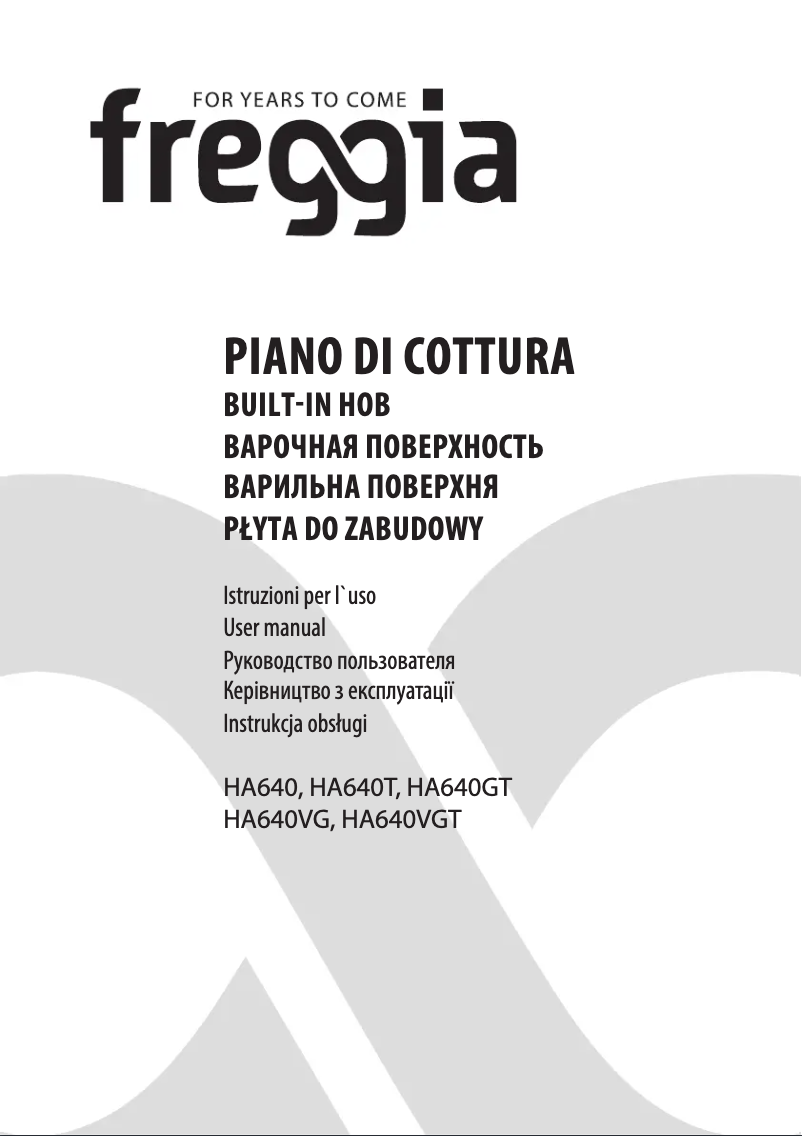 Page n°1 - Manuel utilisateur Freggia HA640GTX