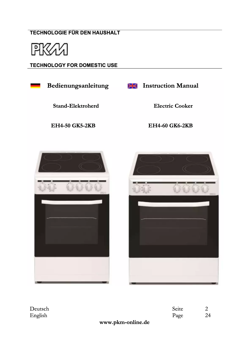 Image de la première page du manuel de l'appareil EH4-50 GK5-2KB