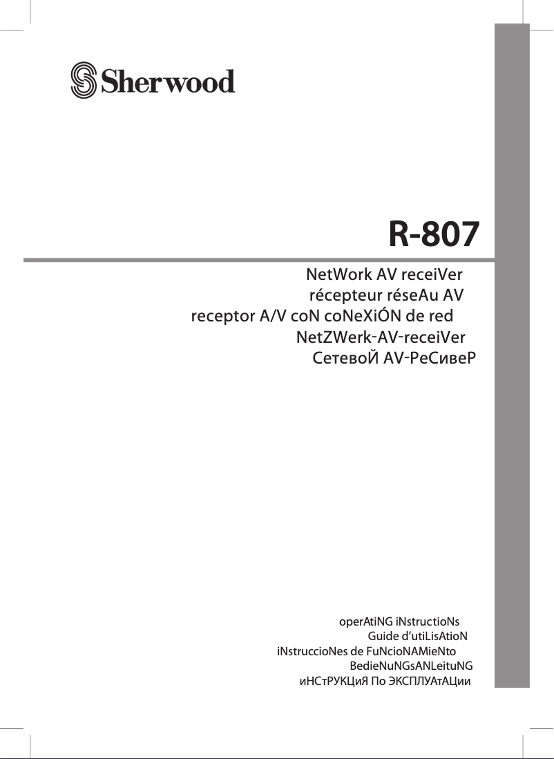 Página 1 del manual Manual de usuario Sherwood R-807