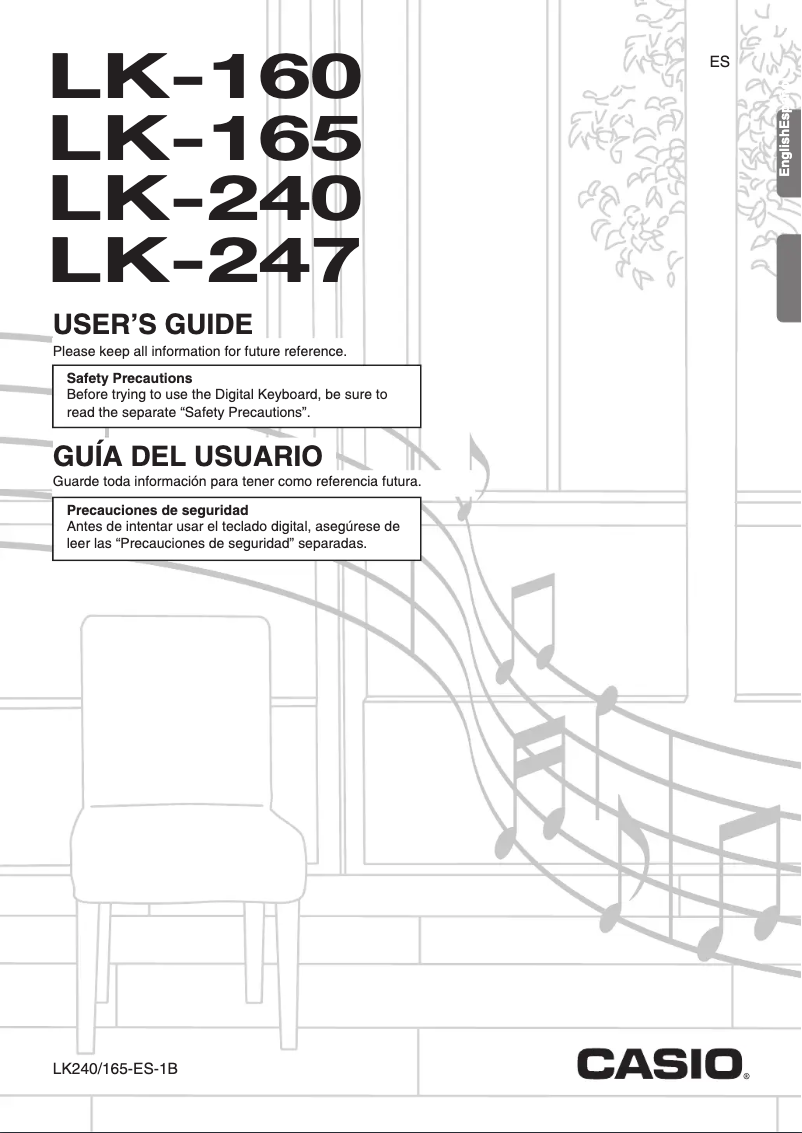 Page 1 de la notice Manuel utilisateur Casio LK-247