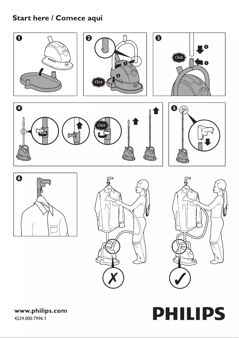 Imagen de la primera página del manual del dispositivo Walita QuickTouch RI515