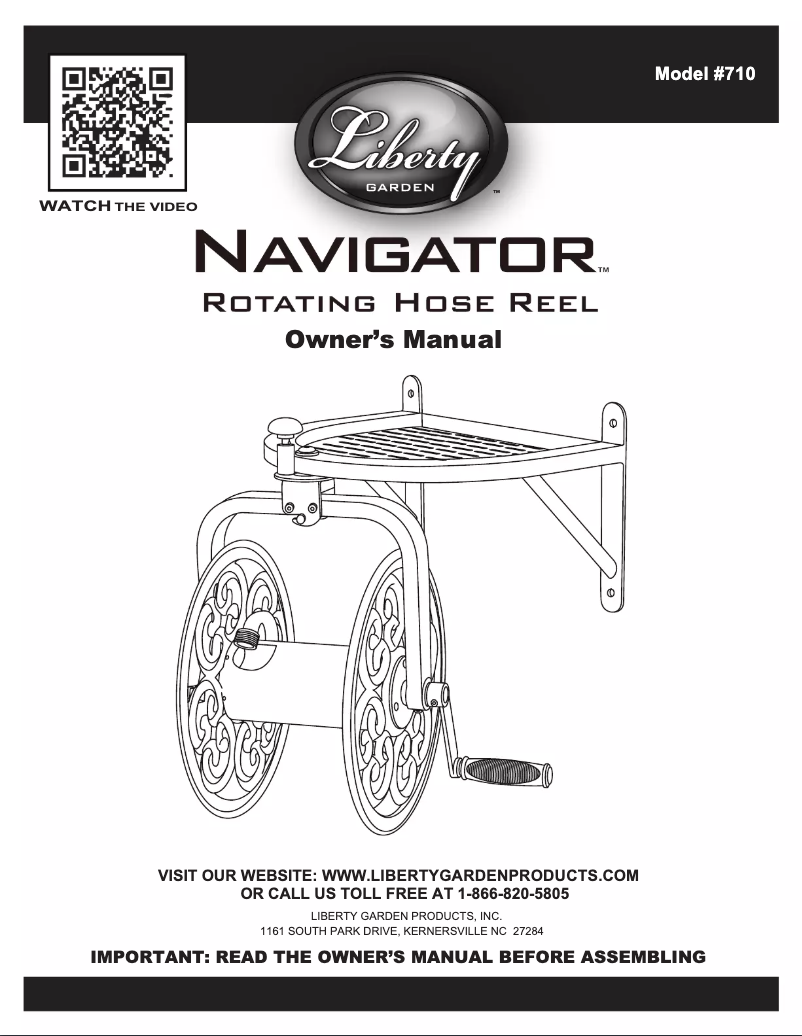 Page n°1 - Manuel utilisateur Liberty Garden 710