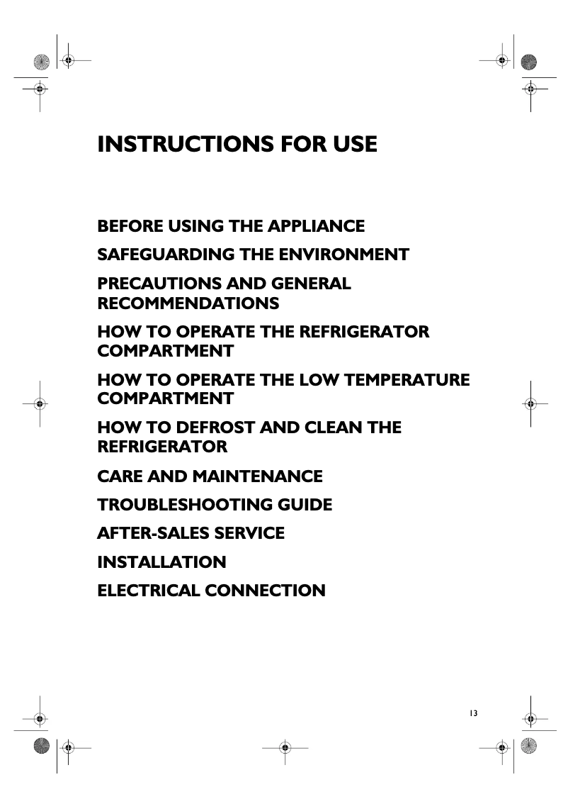 Page 1 de la notice Manuel utilisateur Bauknecht KRVA 3801