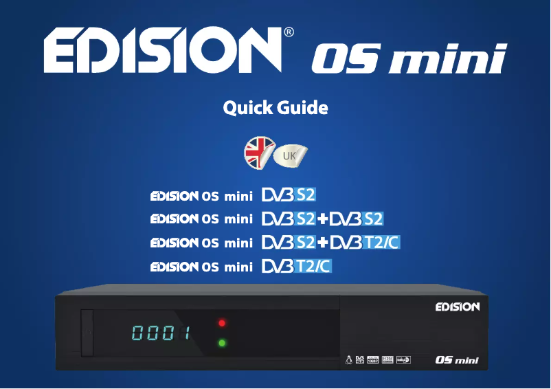 Page 1 de la notice Manuel utilisateur Edision OS MINI DVB-S2