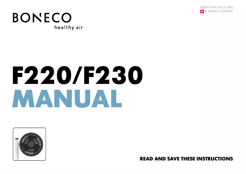 Image de la première page du manuel de l'appareil F220