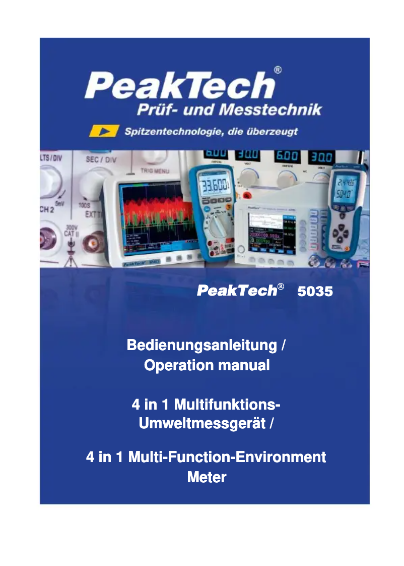 Página 1 del manual Manual de usuario PeakTech 5035