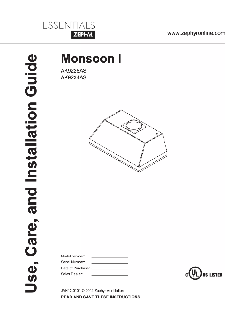 Image de la première page du manuel de l'appareil AK9234AS