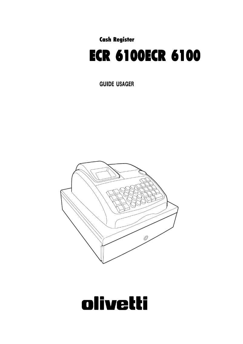 Page 1 de la notice Manuel utilisateur Olivetti ECR 6100