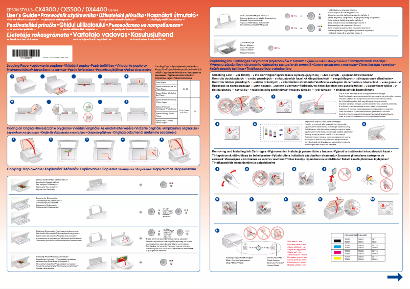 Image de la première page du manuel de l'appareil Stylus DX4450