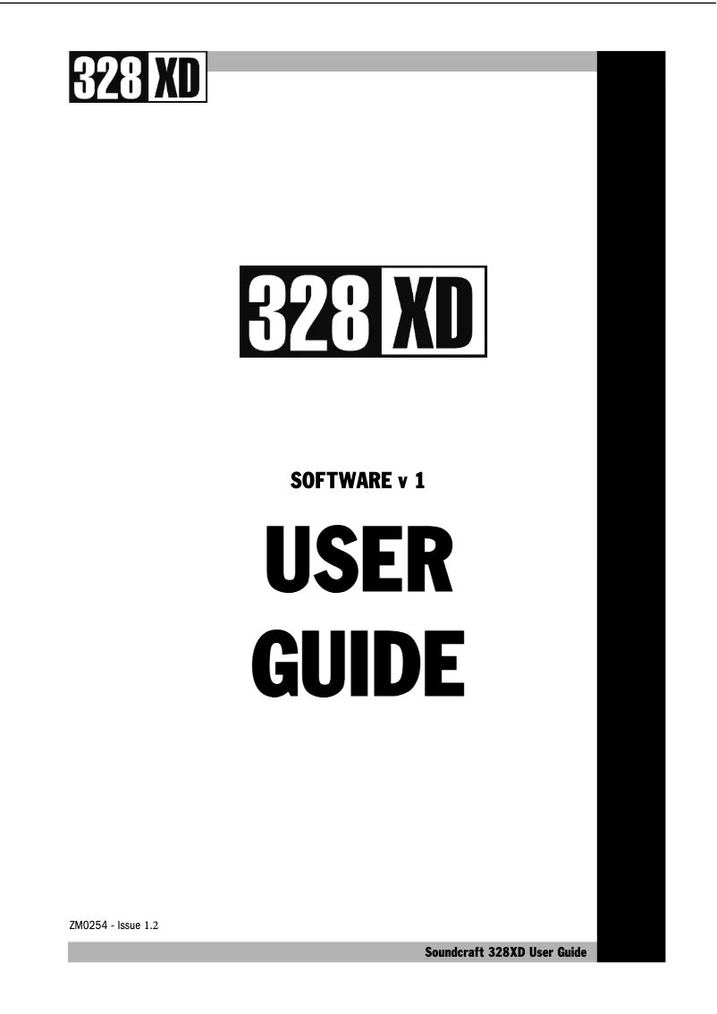 Page 1 de la notice Manuel utilisateur Soundcraft 328 XD