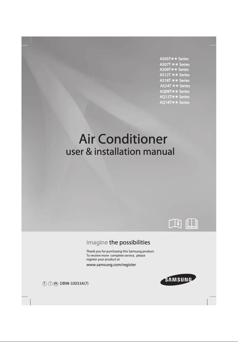 Page 1 de la notice Manuel utilisateur Samsung AQ18TSQN