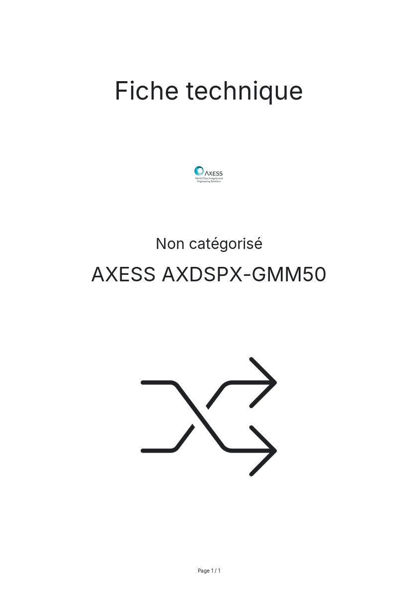 Image de la première page du manuel de l'appareil AXDSPX-GMM50