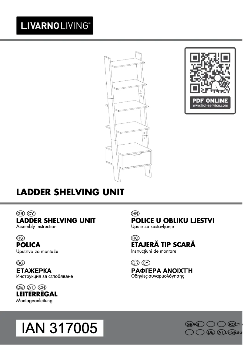 Page 1 de la notice Manuel utilisateur Livarno Lux IAN 317005