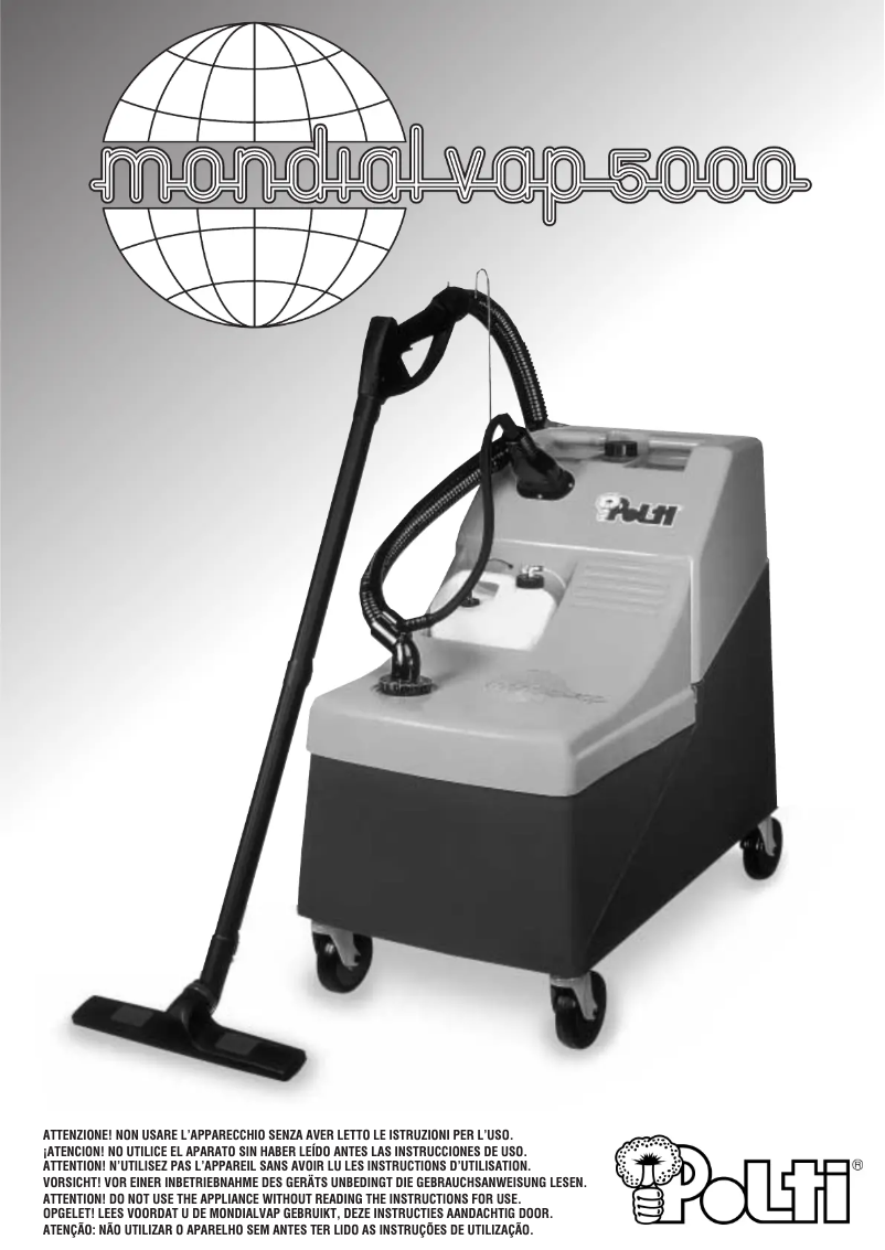 Page 1 de la notice Manuel utilisateur Polti Mondial VAP 5000