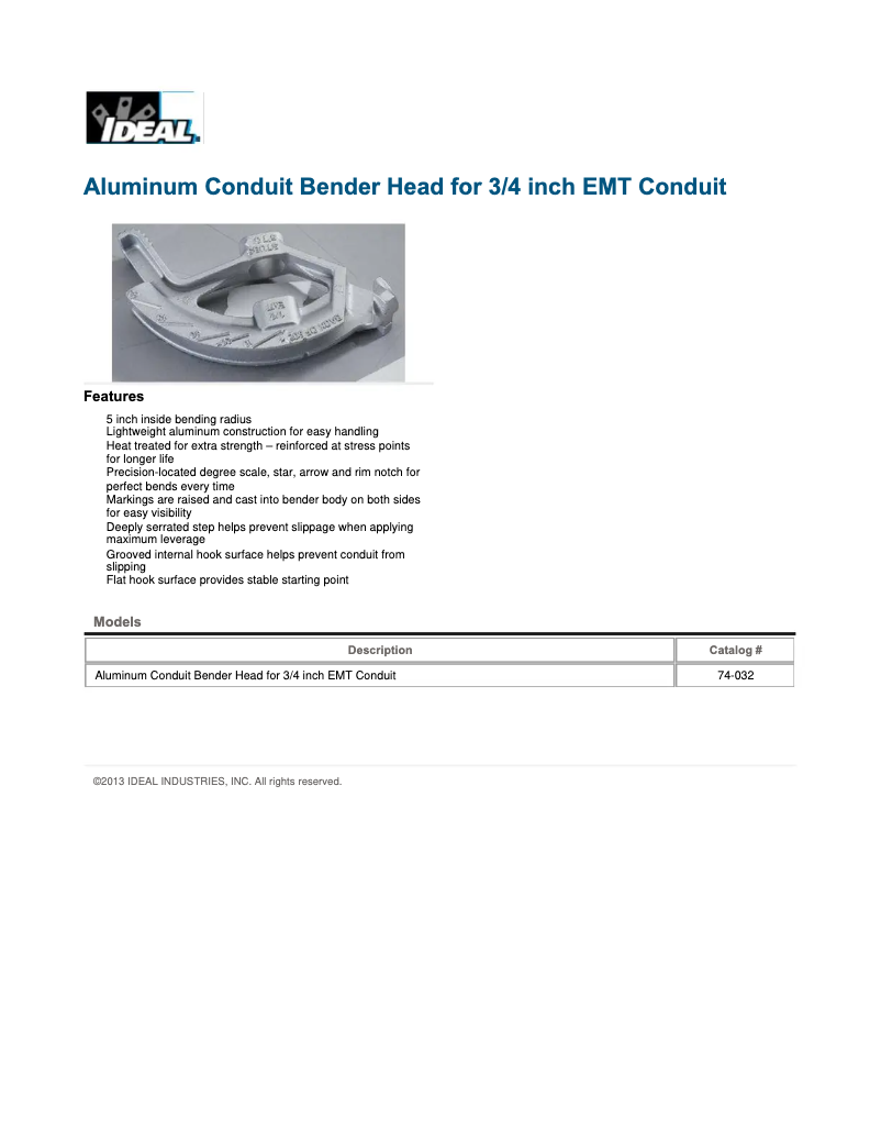 Page n°1 - Manuel utilisateur Ideal 74-032